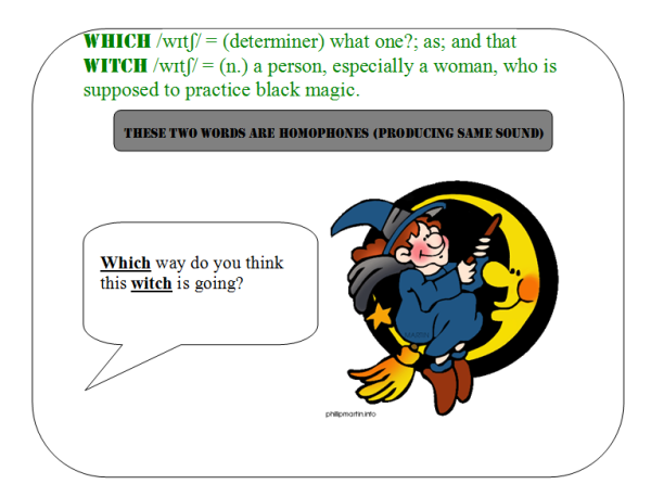 Commonly Misused Words in the Classroom Which-witch